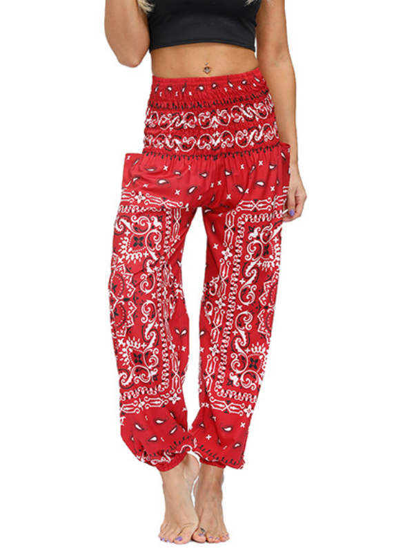 Vintage Bohemia Geometric Printed High Waisted Knickerbockers& Yoga Pants