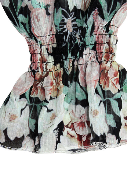 Fashion Multi-Colored Floral Printed Rompers