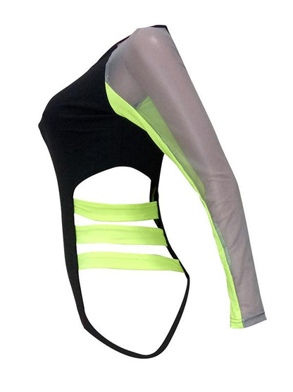 Contrast Backwards One Piece Swimsuit