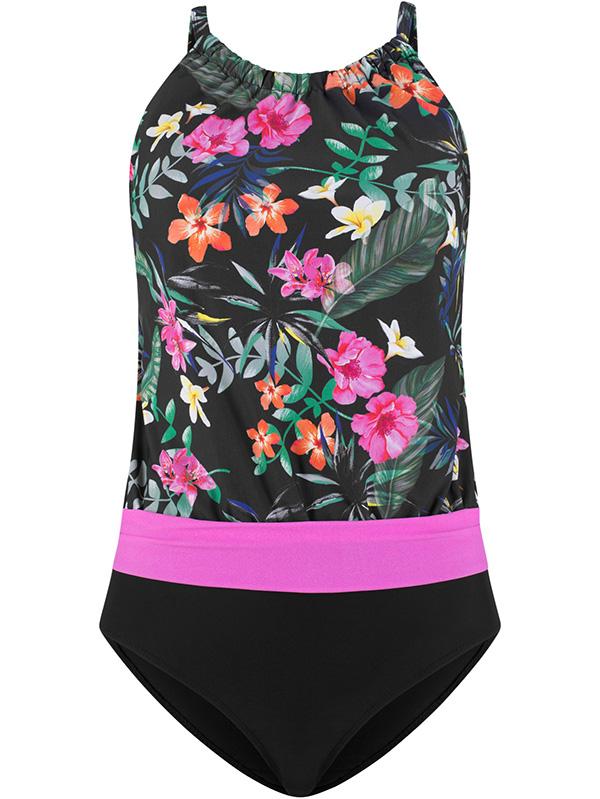 Floral Halterneck Sexy Tankinis Swimwear