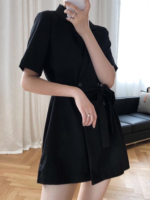Original Solid Wide Leg Suit Jumpsuits