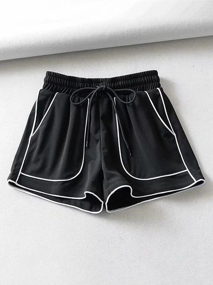 Drawstring Contrast Sport Shorts