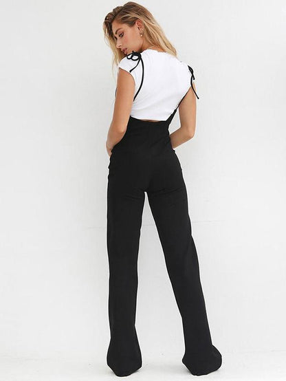 Sexy Slim High Waist Strappy Jumpsuits Bottoms
