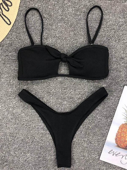 Hollow Bowknot Sexy Bikinis Swimwear