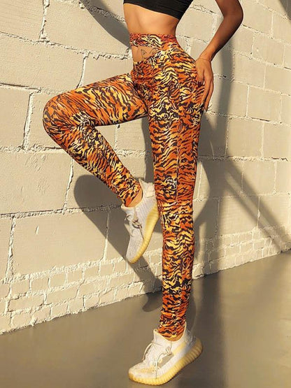 Leopard Printed High Waist Breathable Leggings