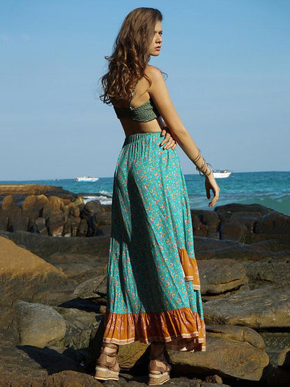 Falbala Loose Printed Bohemia Skirt Bottom