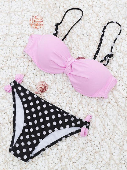 Sexy Plain Top Bikinis Swimwear