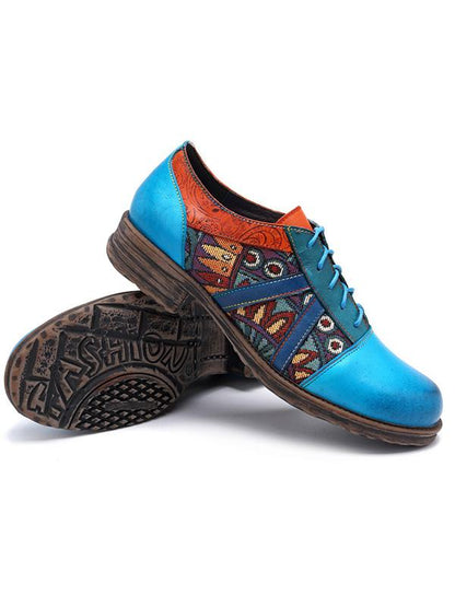 Genuine Leather Split-joint Loafers