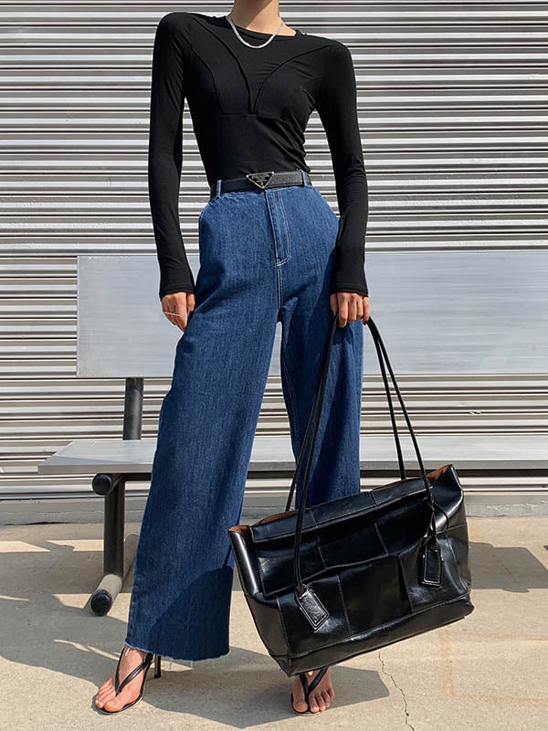 Original Blue Empire Wide-Leg Jean Pants