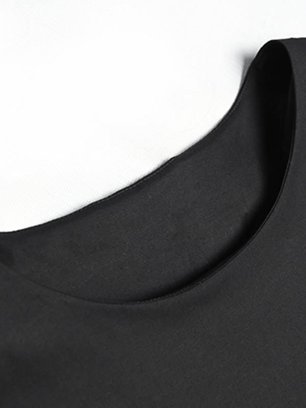 Split-joint  Plus Size Lace T-shirt Top