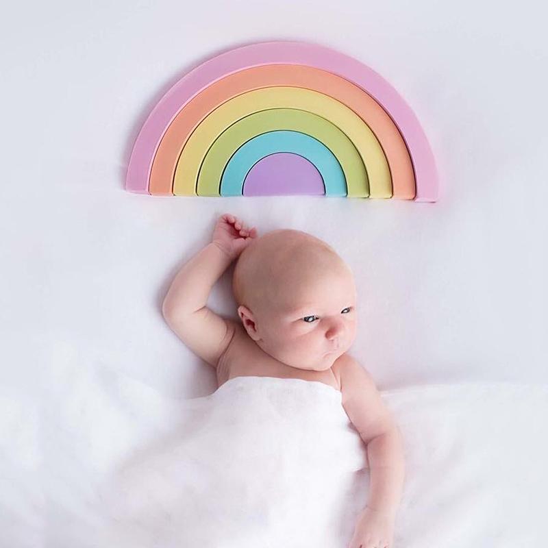 INS Macaron Rainbow Embossment Home Decoration