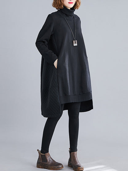 Original Irregularity High-Neck Dress