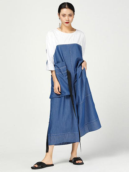 Original Denim Split-joint Jumpsuits