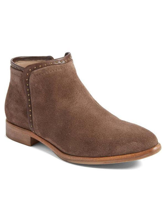 Fashion Causal Solid Color Low-heel Pumps Zipper Chelsea Boots Shoes