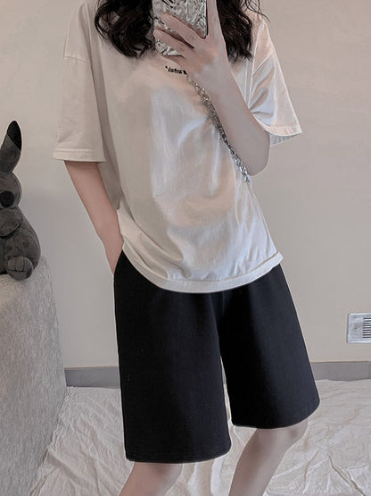 Casual Solid Color Column Wide Leg Shorts