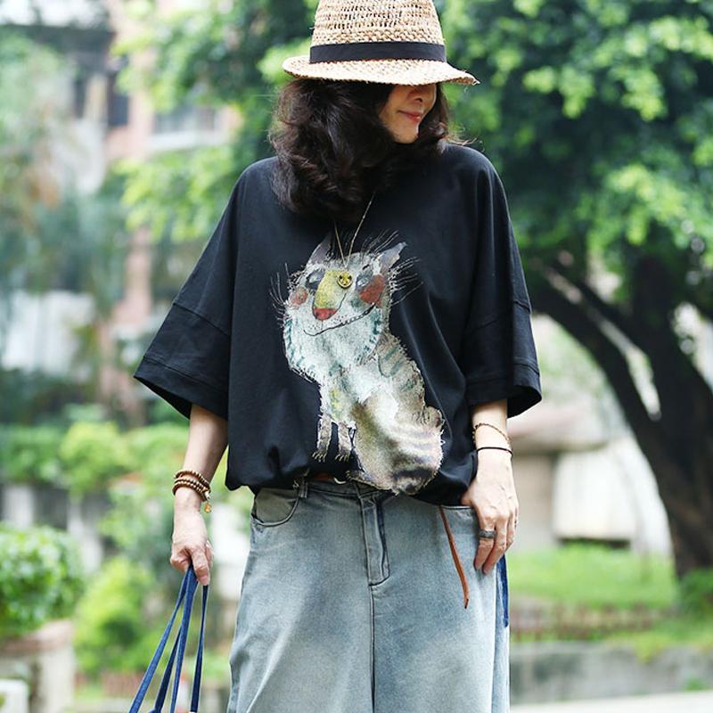 Animal Printed Loose Casual Summer Women Blouse