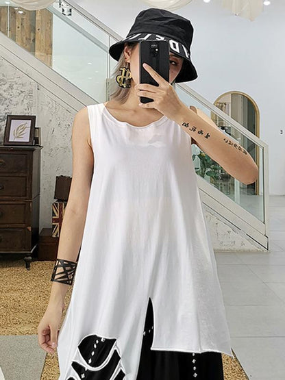Loose Shredded Braces Dress