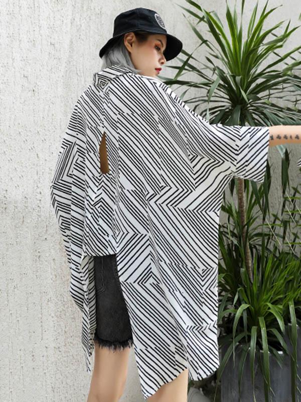 Backless Loose Asymmetric Blouse