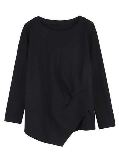 Original Irregularity Solid T-Shirts Tops