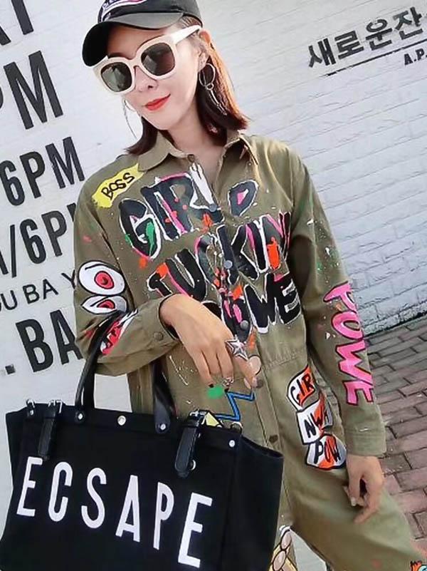 Street Casual Printed Jumpsuits