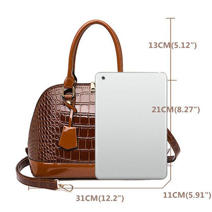Crocodile Pattern Handbag Temperament Shoulder Bag Shell Bag