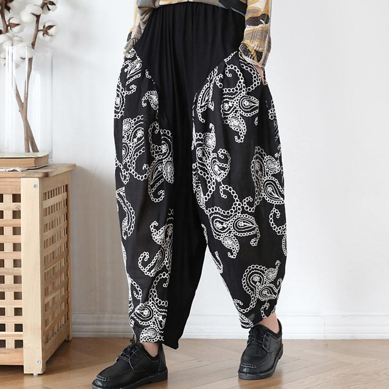 Buykud Casual Loose Embroidery Soft Comfortable Bloomers