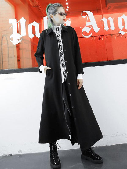 Loose Lapel Long Sleeves Boyfriend Style Outwear