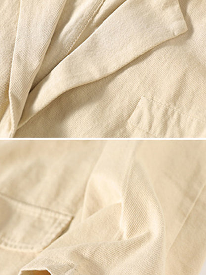 Simple Solid Color Notched Collar Batwing Sleeve Outerwear