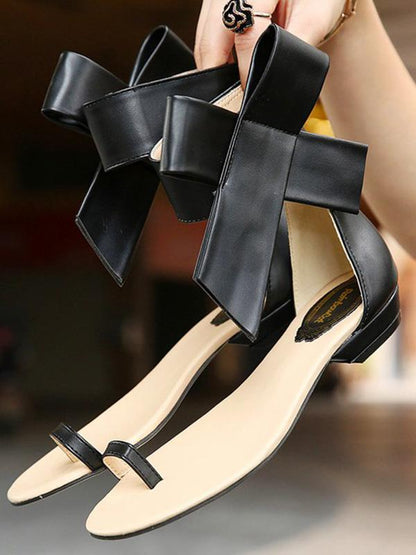 Statement Bowknot Flat Sandals