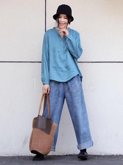 Original Adjustable Waist Wide Leg Jean Pants