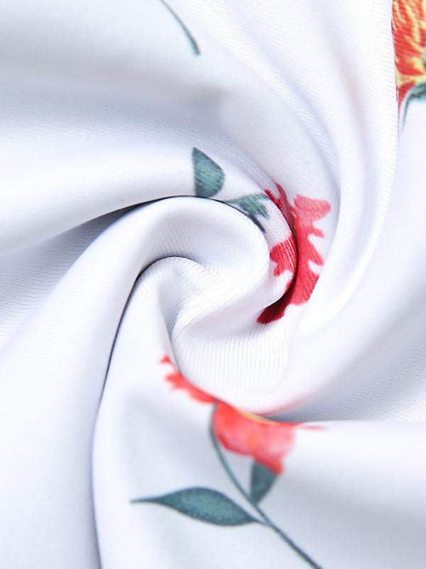 Sexy Hollow Printing Double-Sided One-Piece Swimwear