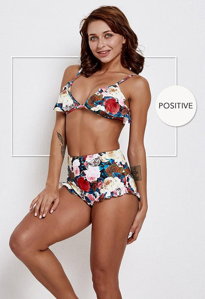 Falbala Bandage Bikinis Swimwear