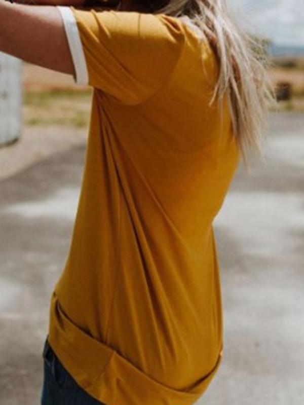 Sunshine Floral Half Sleeve T-Shirts Tops