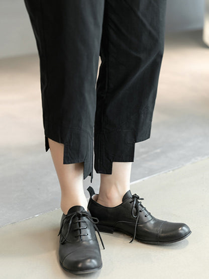 Original Solid Color Harem Irregularity Capri-Pants