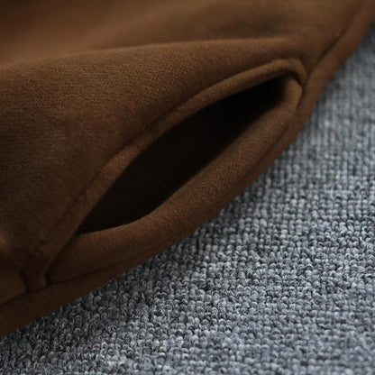 Buykud Autumn Winter Embroidery Plus Velvet Casual Hoodie