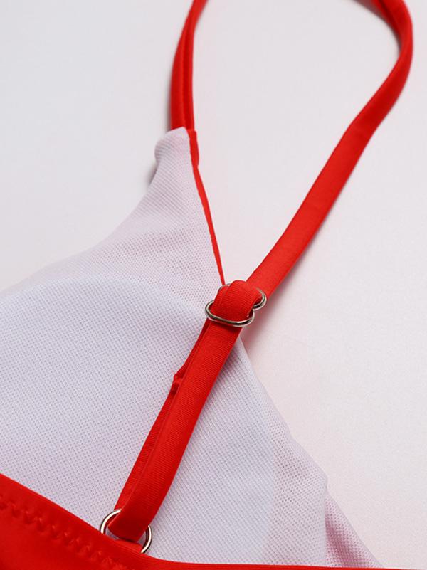 Sexy Solid Bowknot Bikinis Swimwear