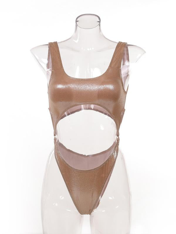 Tasseled Metal Ring Siamese Swimwear