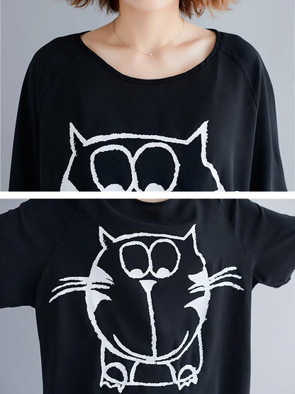 Cartoon Loose Printed T-Shirt