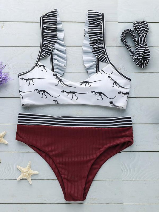 Printed Fresh Bikinis Swimwear