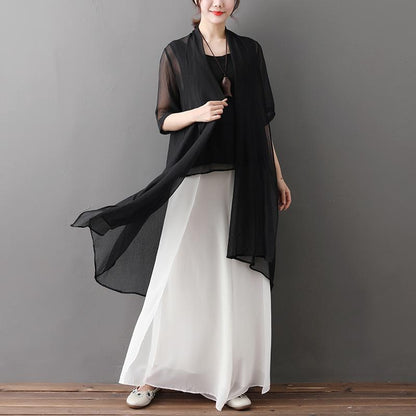 Summer Women Black Suit Cardigan Coat Casual Vest