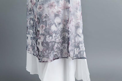 Women Sleeveless Printed Patchwork Pullovers Dress
