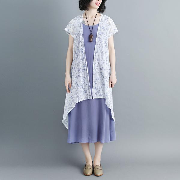 Women Short Sleeve Printed Casual Two Piece Set