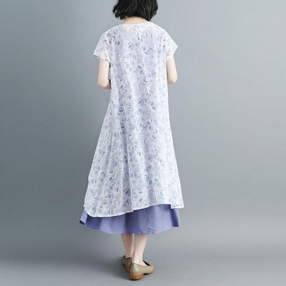 Women Casual Short Sleeve Printed Two Piece Set