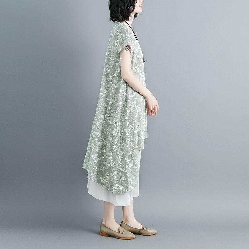 Women Short Sleeve Printed Casual Two Piece Set