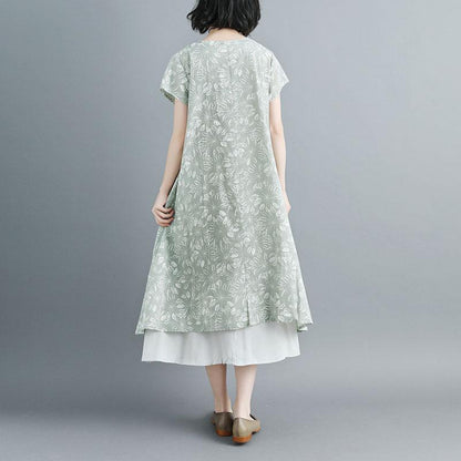 Women Short Sleeve Printed Casual Two Piece Set