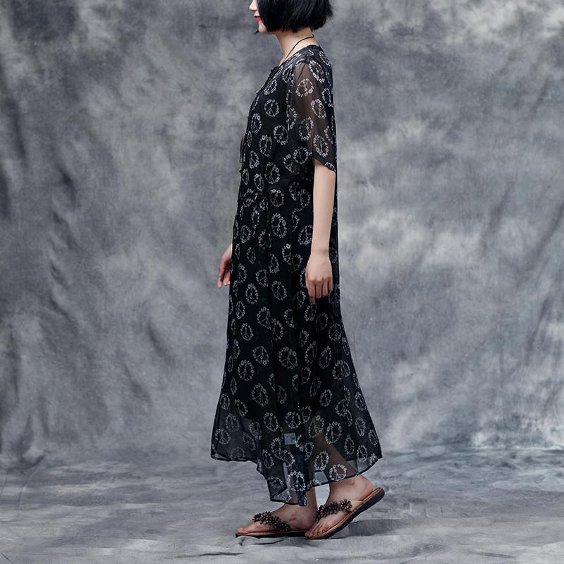 Summer Floral Short Sleeve Casual Two-piece Dress