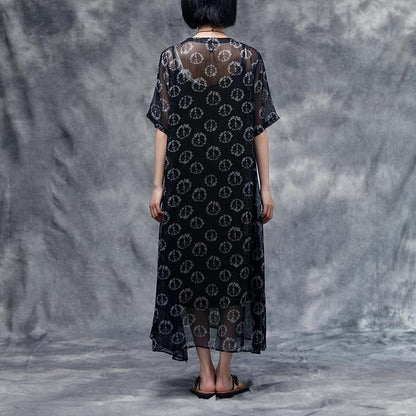 Summer Floral Short Sleeve Casual Two-piece Dress