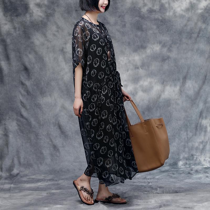 Summer Floral Short Sleeve Casual Two-piece Dress