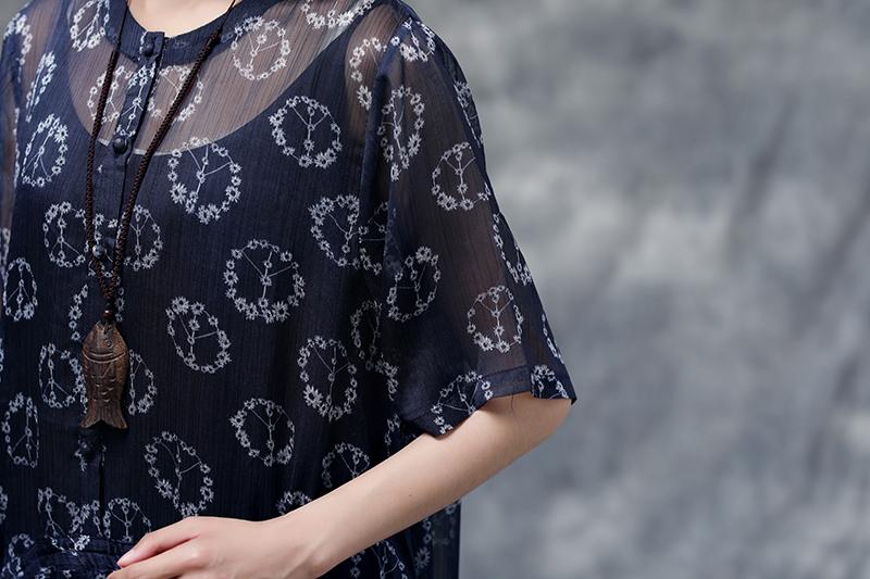 Summer Floral Short Sleeve Casual Two-piece Dress