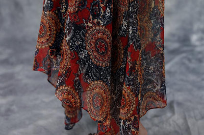 Summer Floral Short Sleeve Casual Two-Piece Dress
